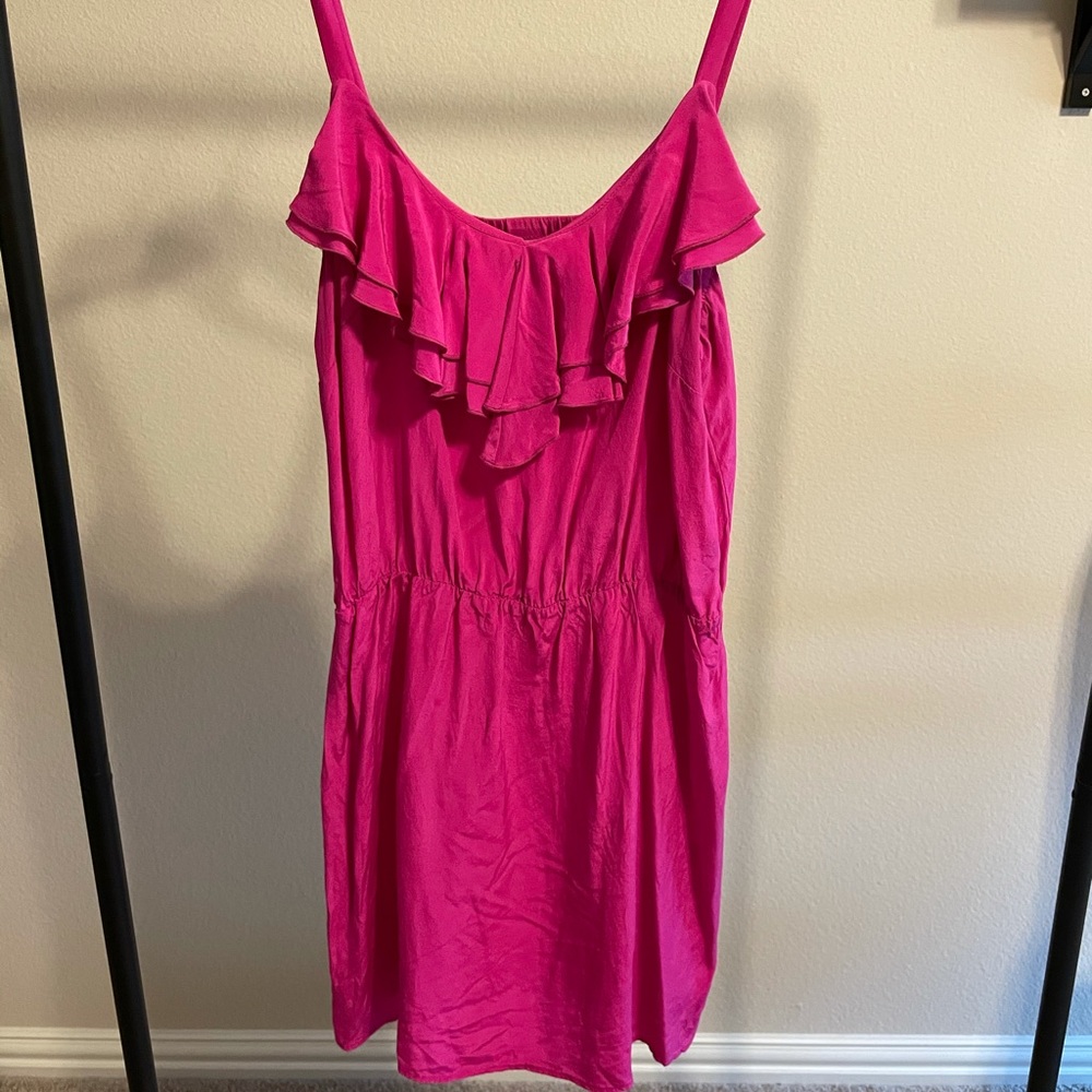 Hot Pink Silk Dress